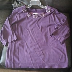 Silk /Nylon Purple Sweater